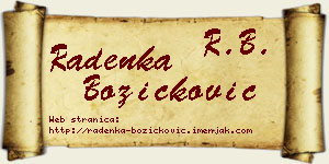 Radenka Božičković vizit kartica
